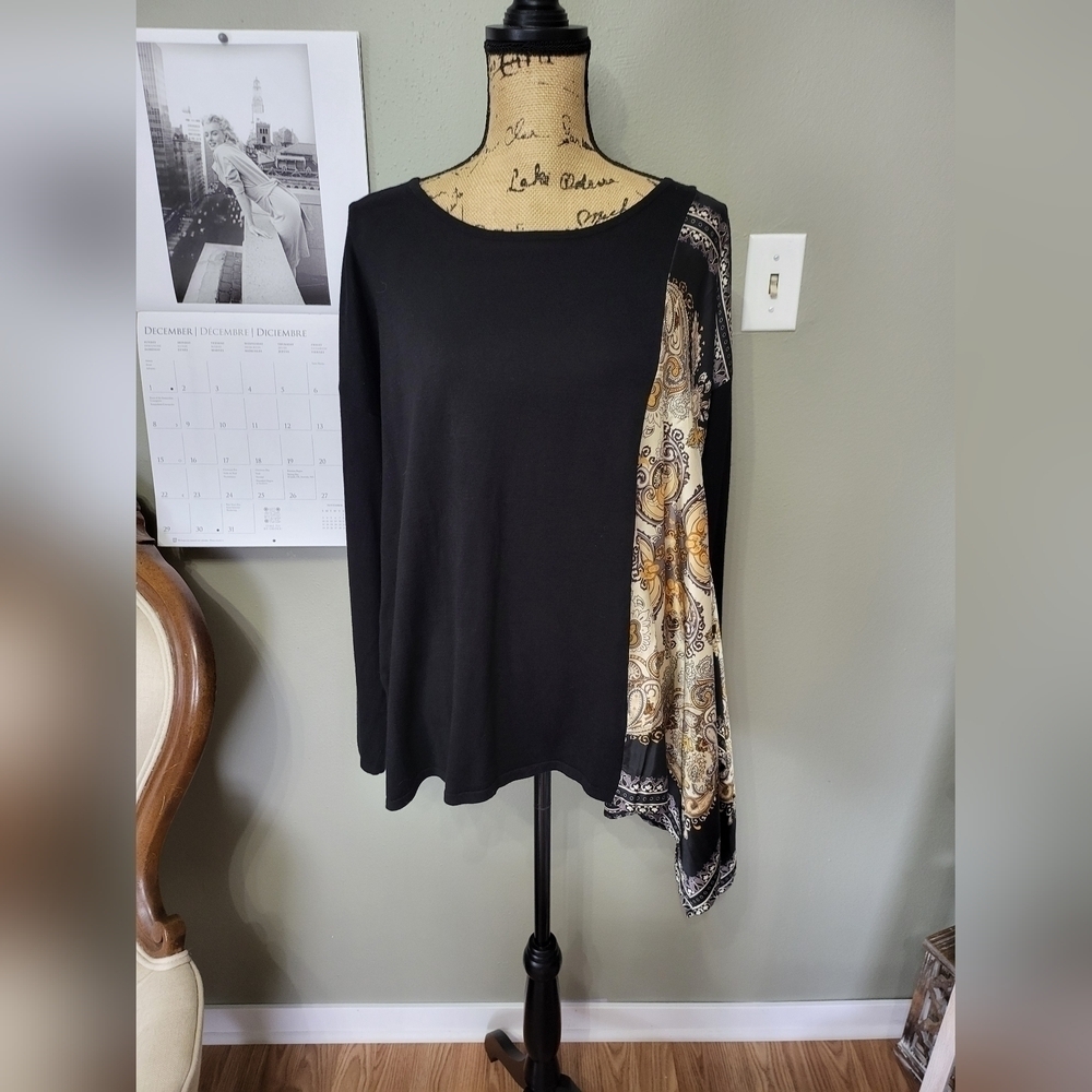 Chico's Size 3 mixed media Tunic